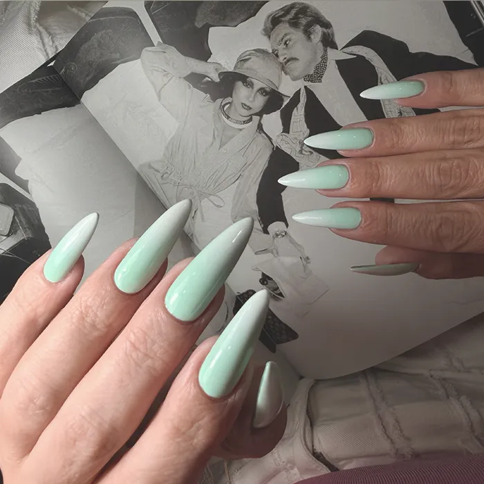 Mint to be. 🌿 Matching mani-pedi